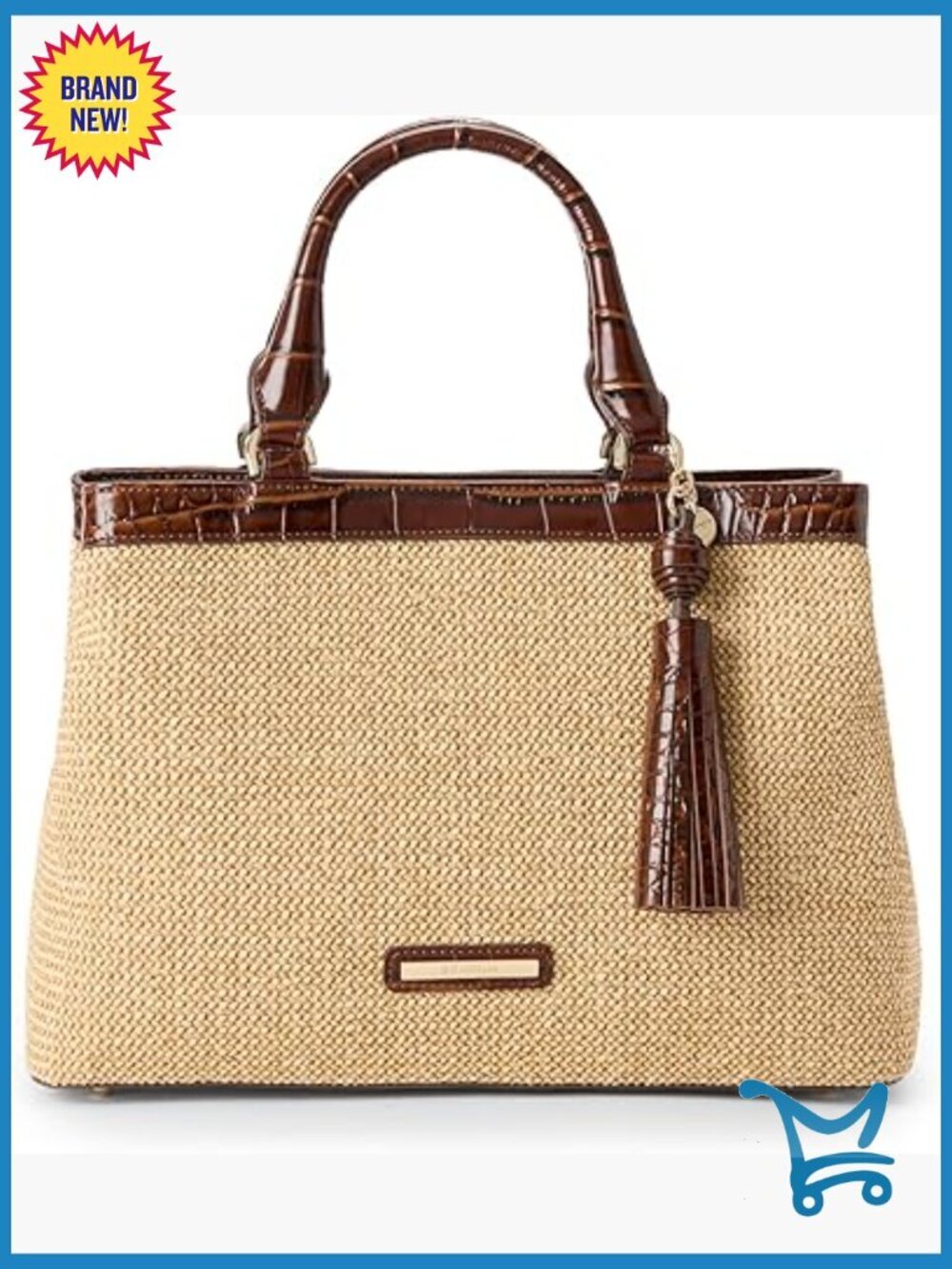 Small Leather Satchel Crossbody Bag with Magnetic Closure & Multiple Pockets